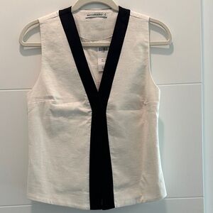 Abercrombie & Fitch linen Sleeveless Cream vest/top